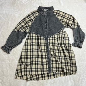 Medium Plaid and denim dress